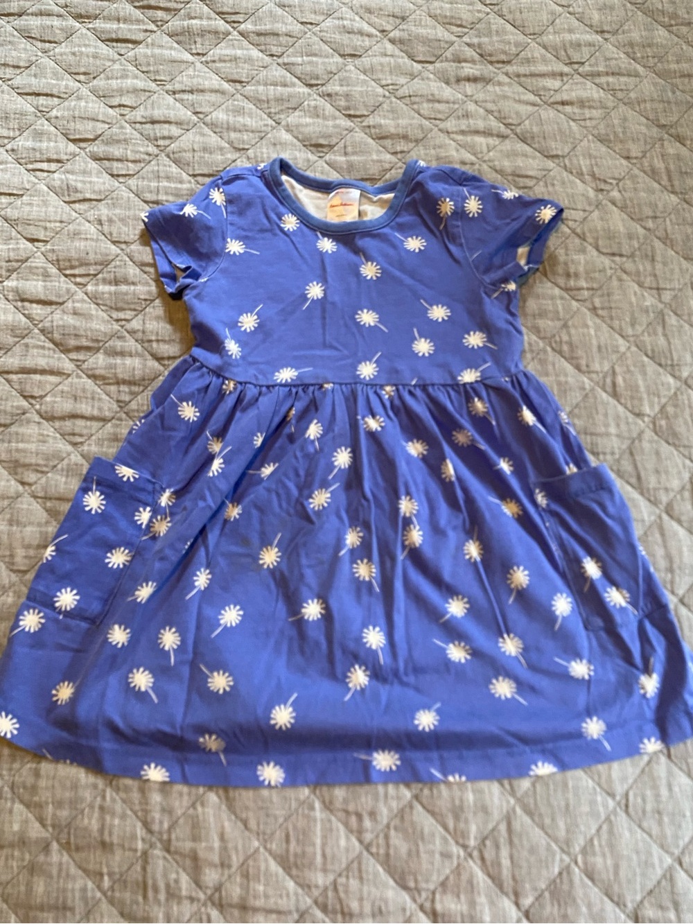 Hanna Andersson 4T Playground Dress with Pockets - Dandelion